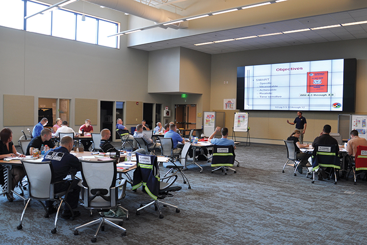 Coast Guard training at the Disaster Response Center.